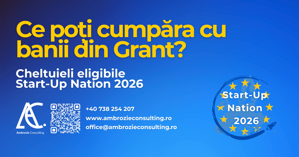 Start-Up Nation 2026: Cheltuieli eligibile