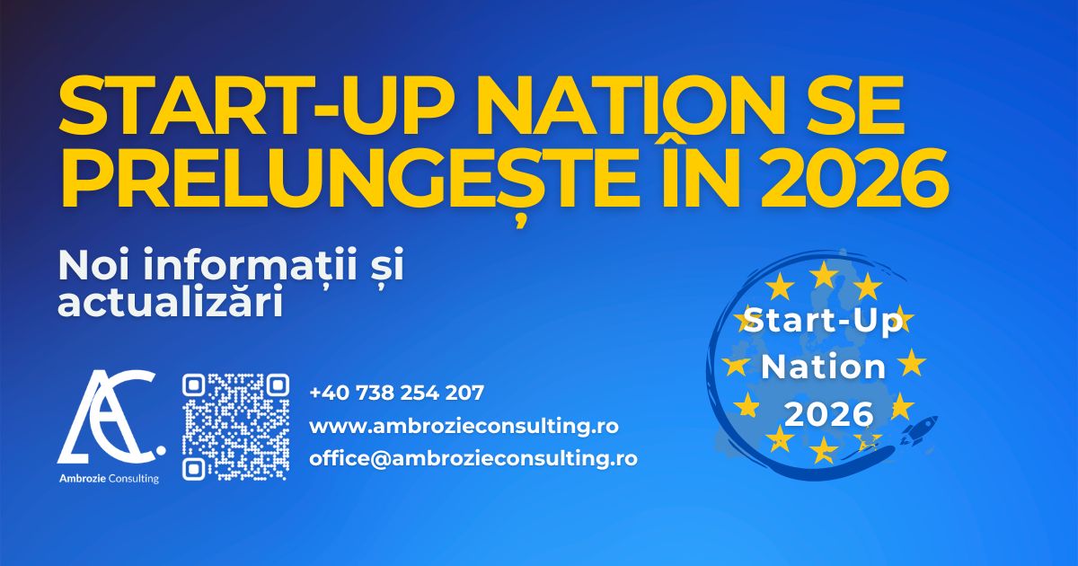Start-Up Nation 2026 – 250.000 lei Fonduri Europene Nerambursabile
